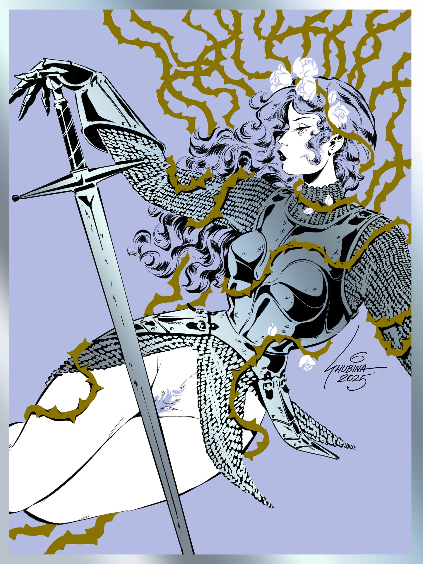 Sveta Shubina three print set (silver foil)