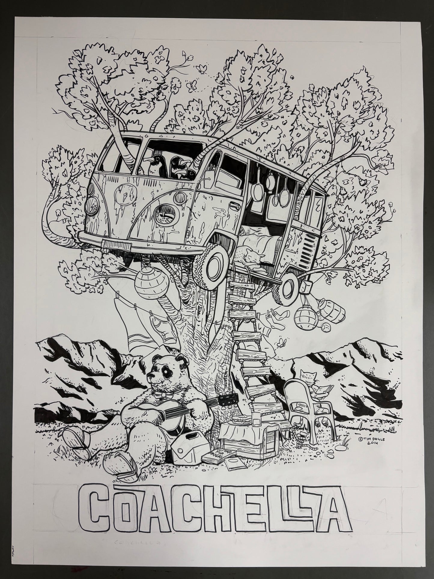 Coachella 2014 official poster original art