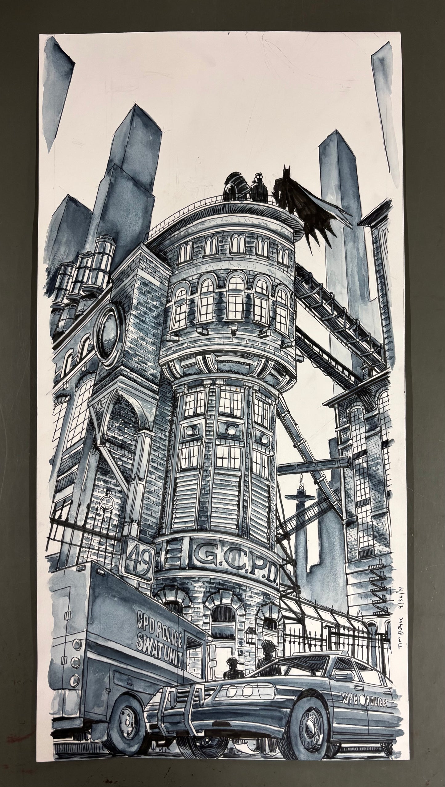Batman poster original art #2