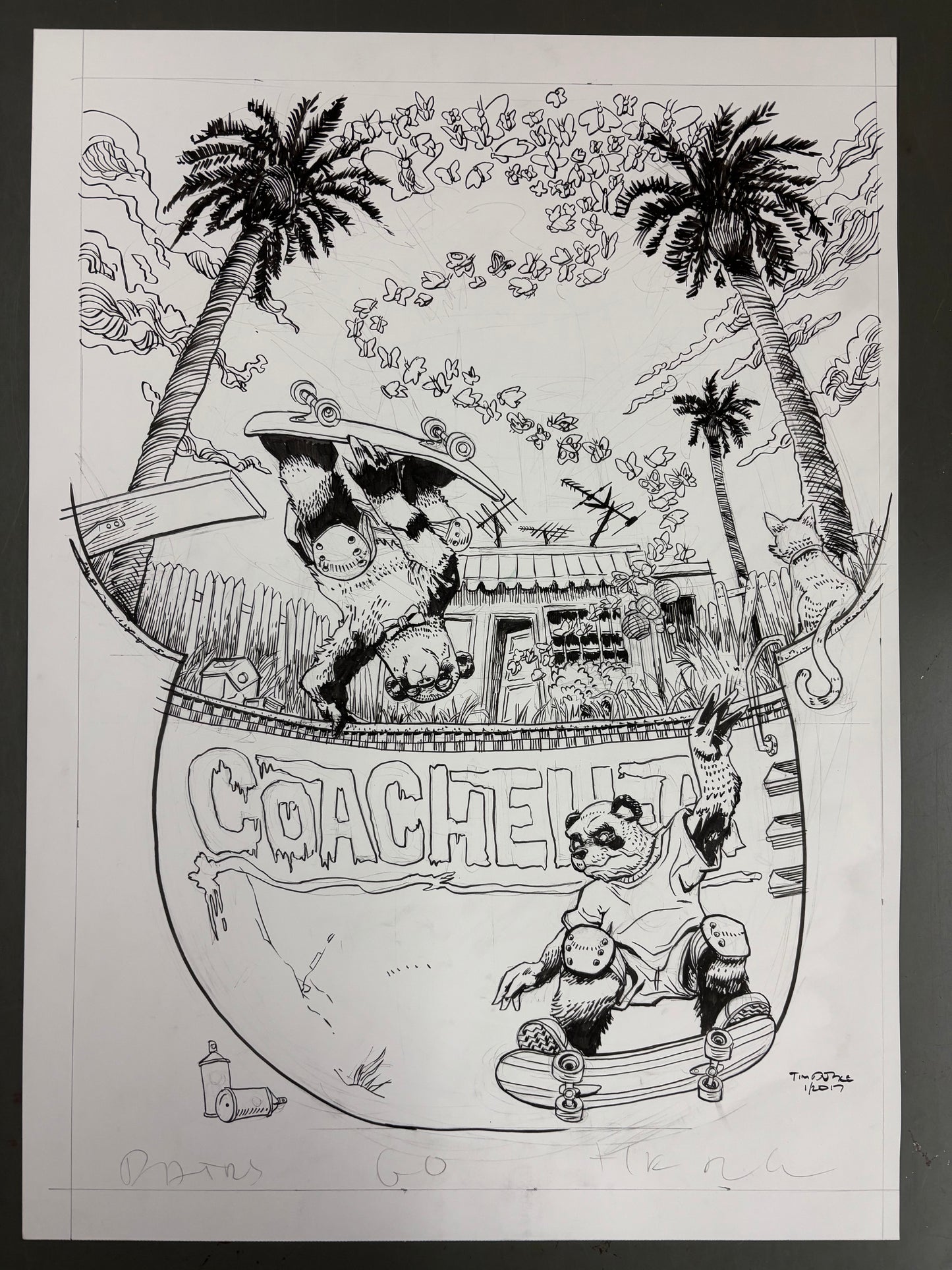 Coachella 2017 official poster original art
