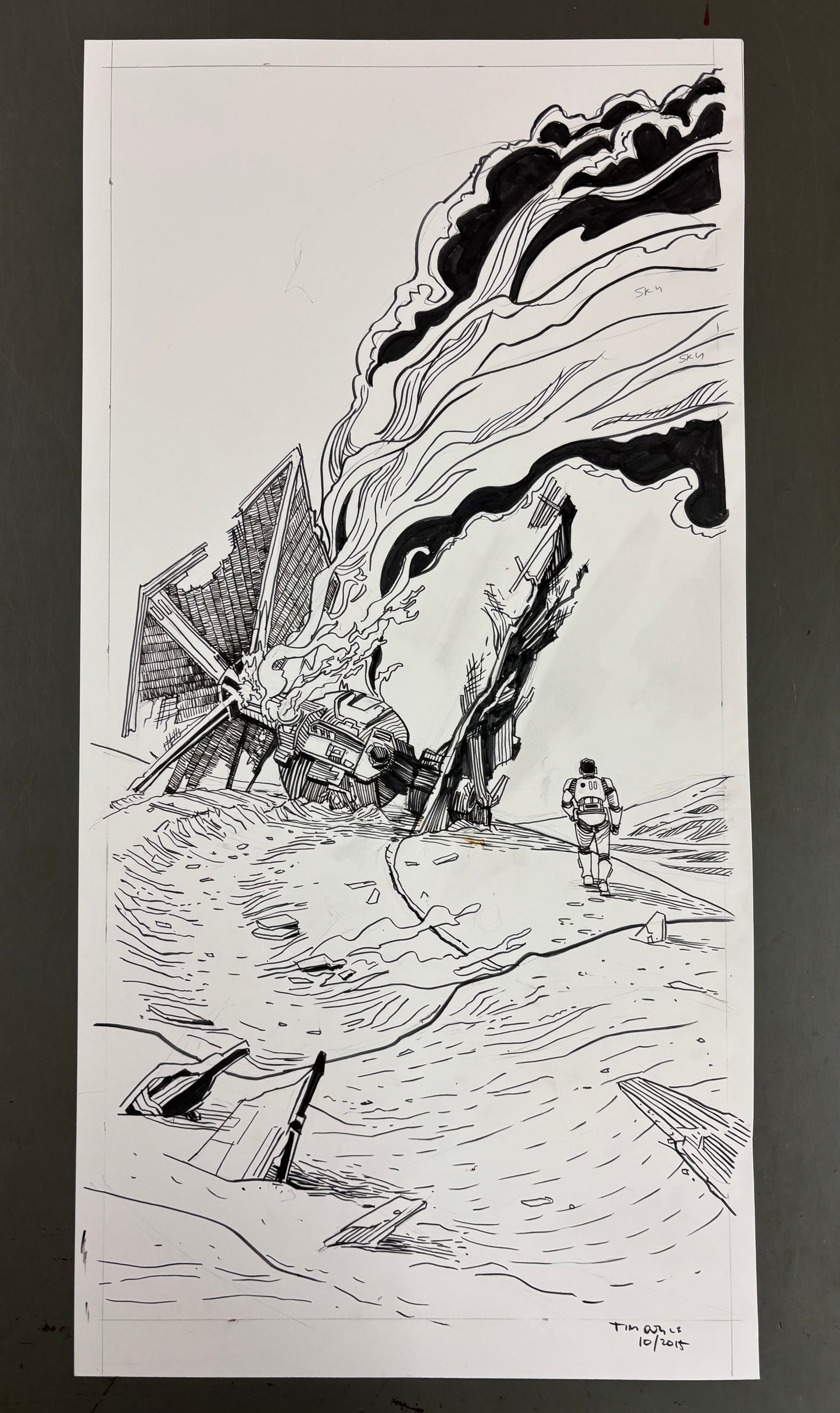 The Force Awakens print original art