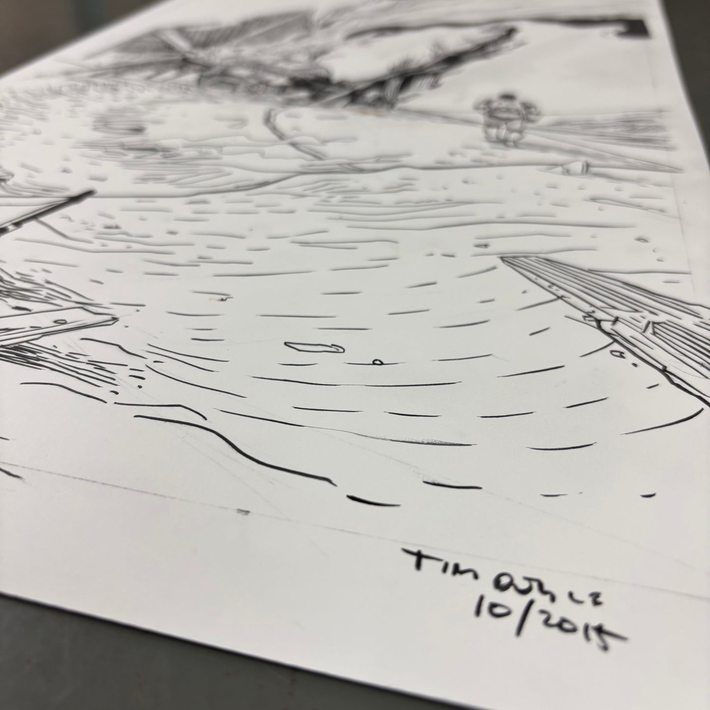 The Force Awakens print original art