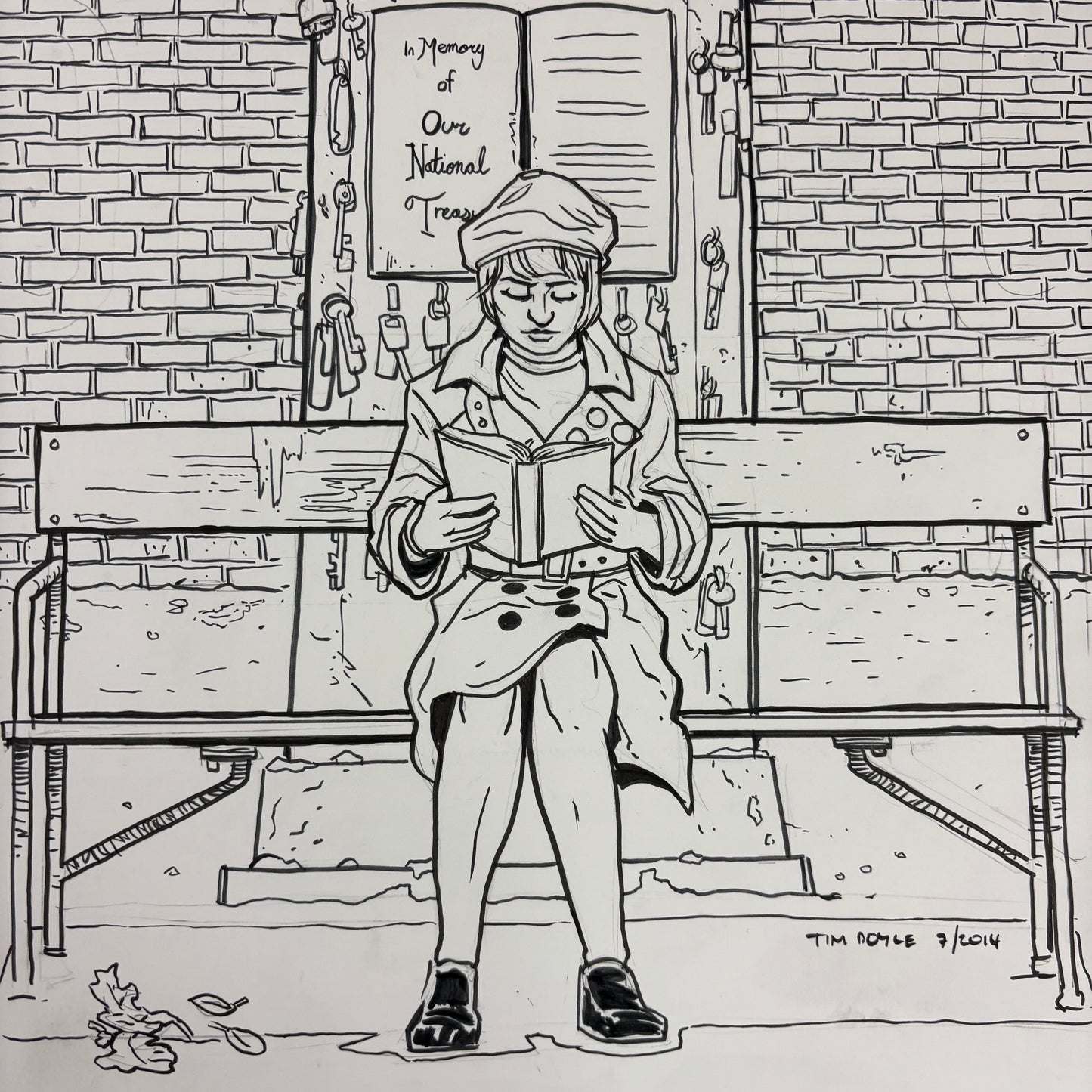 "The Author" original art