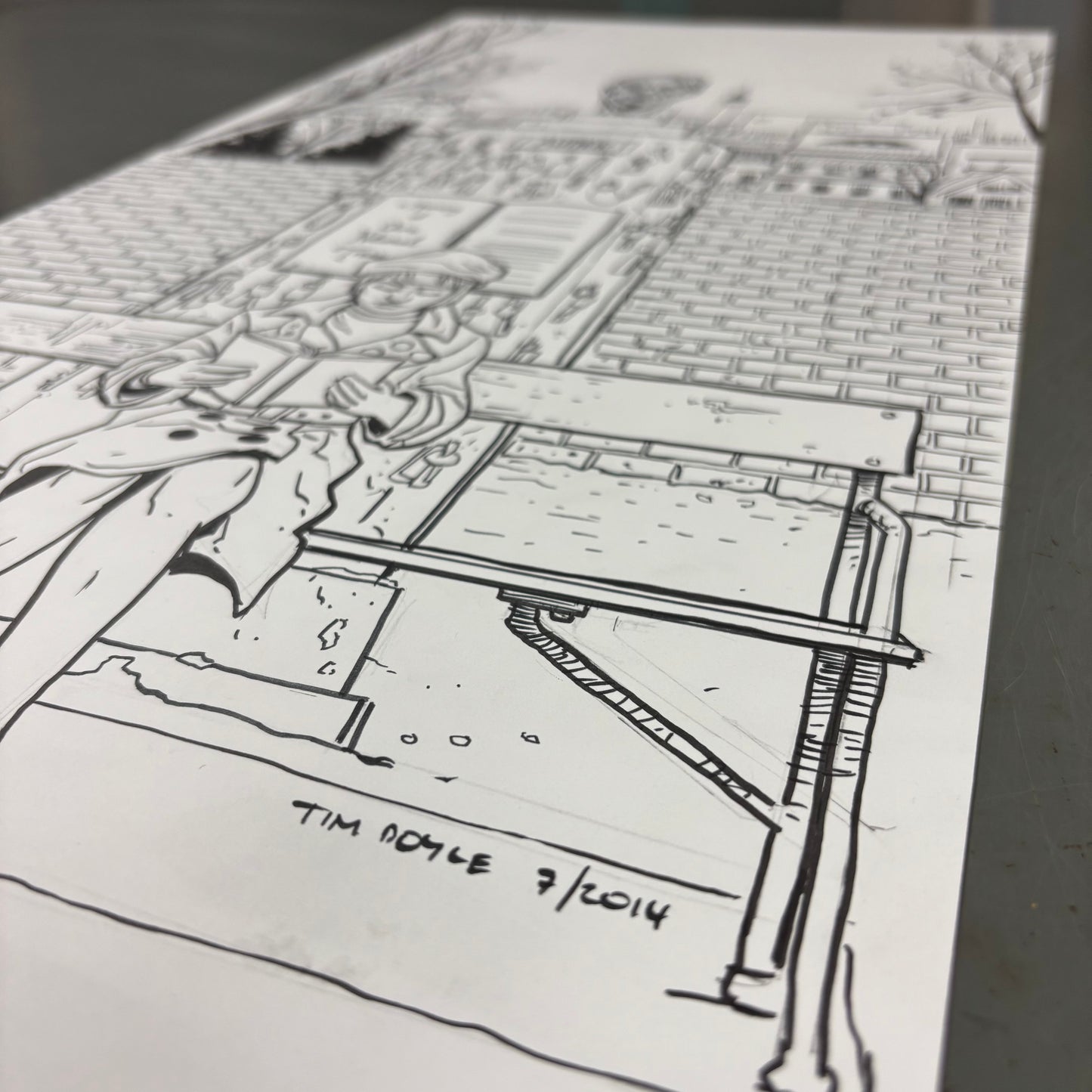 "The Author" original art