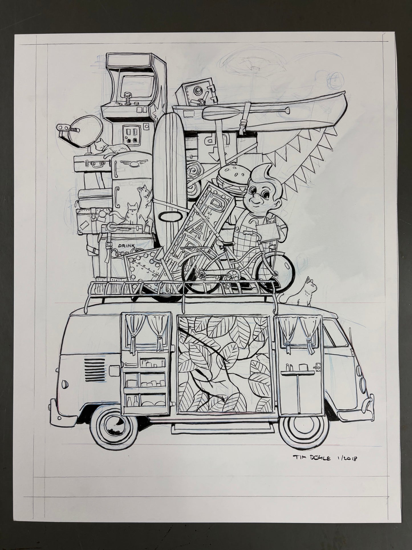 "Get in the Van" original art