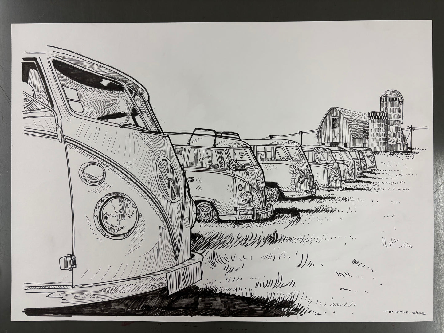"Victory Wagon" original art