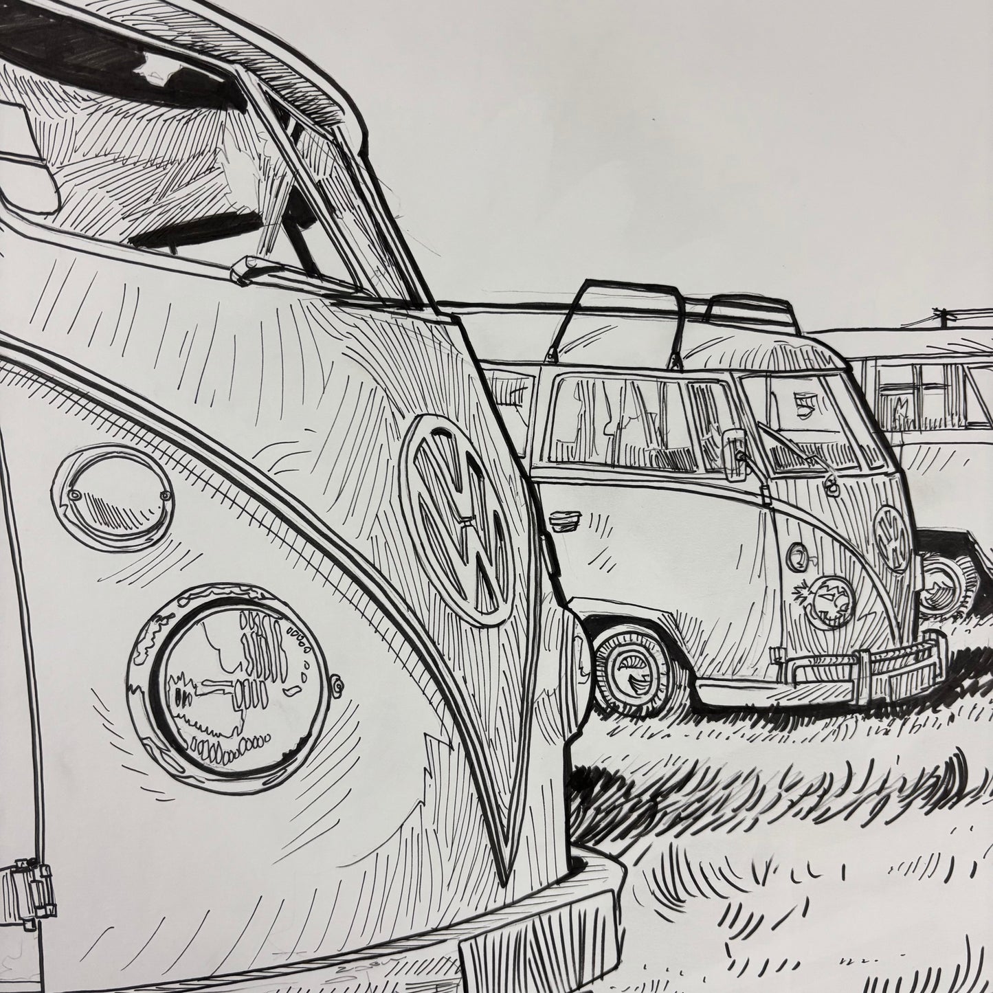 "Victory Wagon" original art