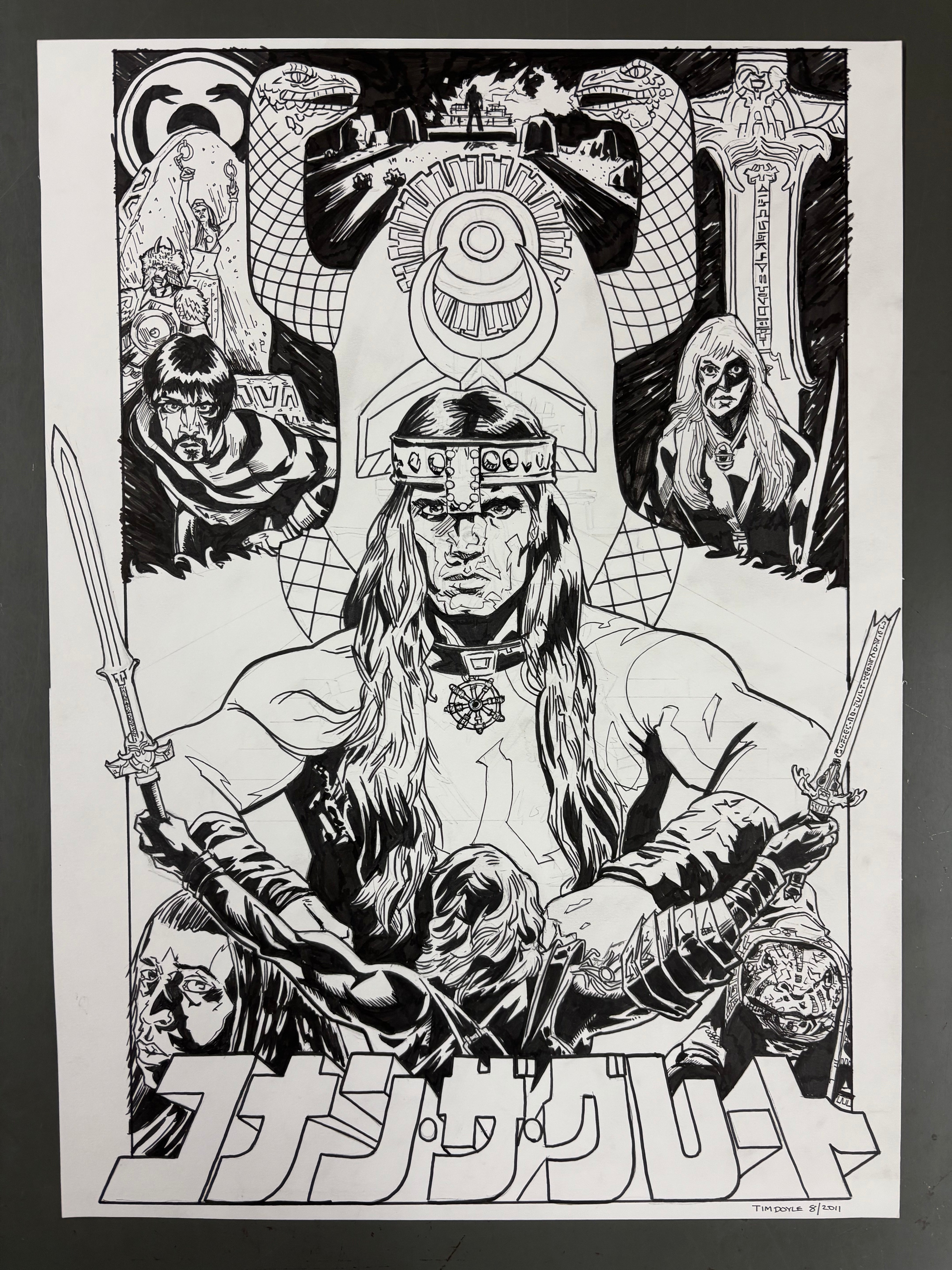 al gear knast Conan the Barbarian poster original art