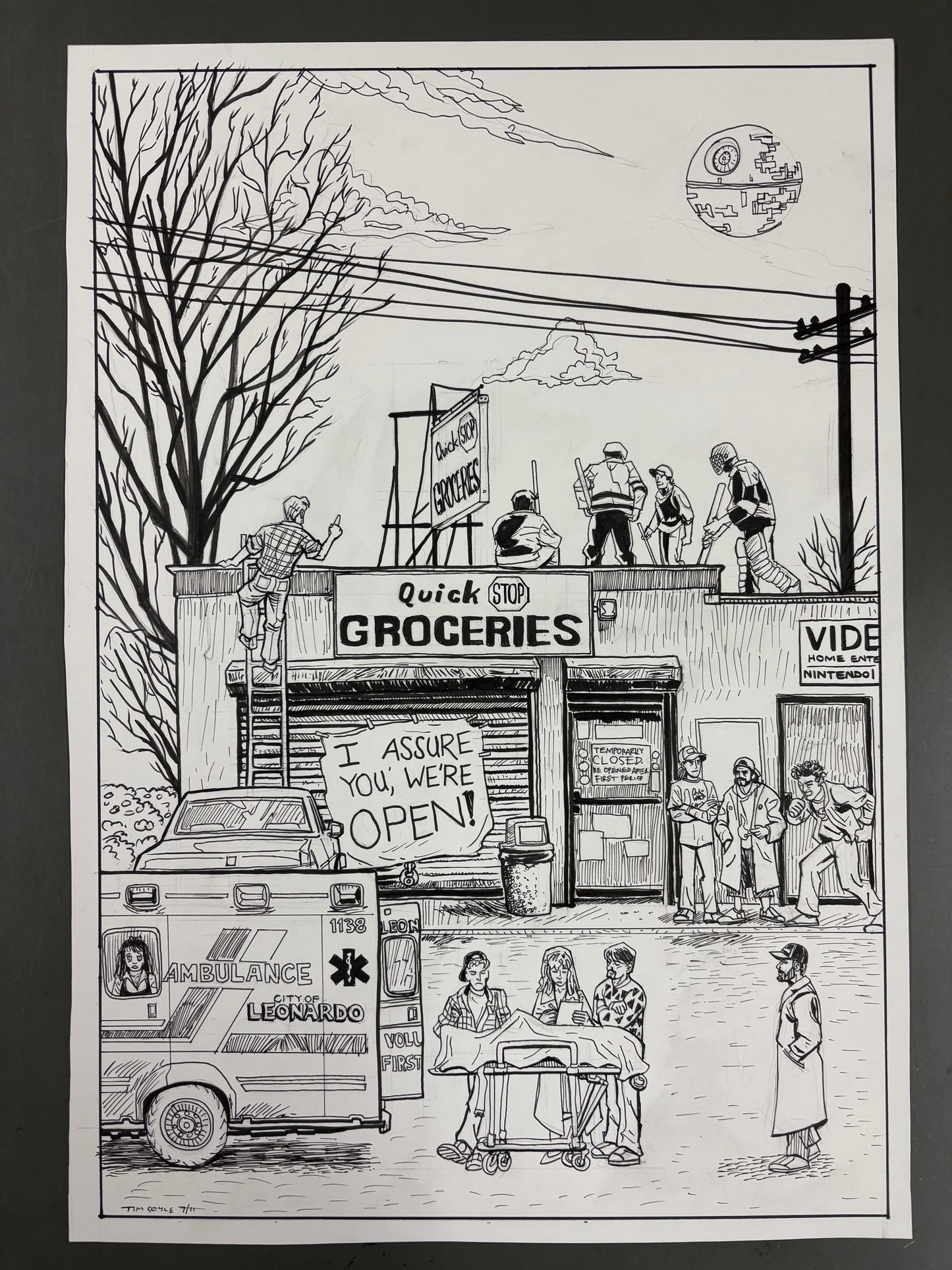 Clerks poster original art
