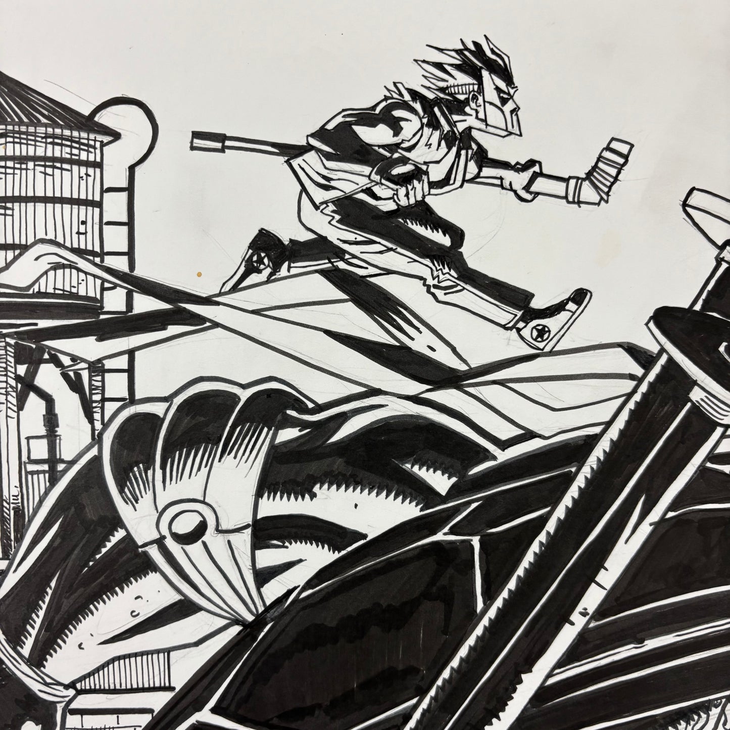 TMNT poster / cover original art