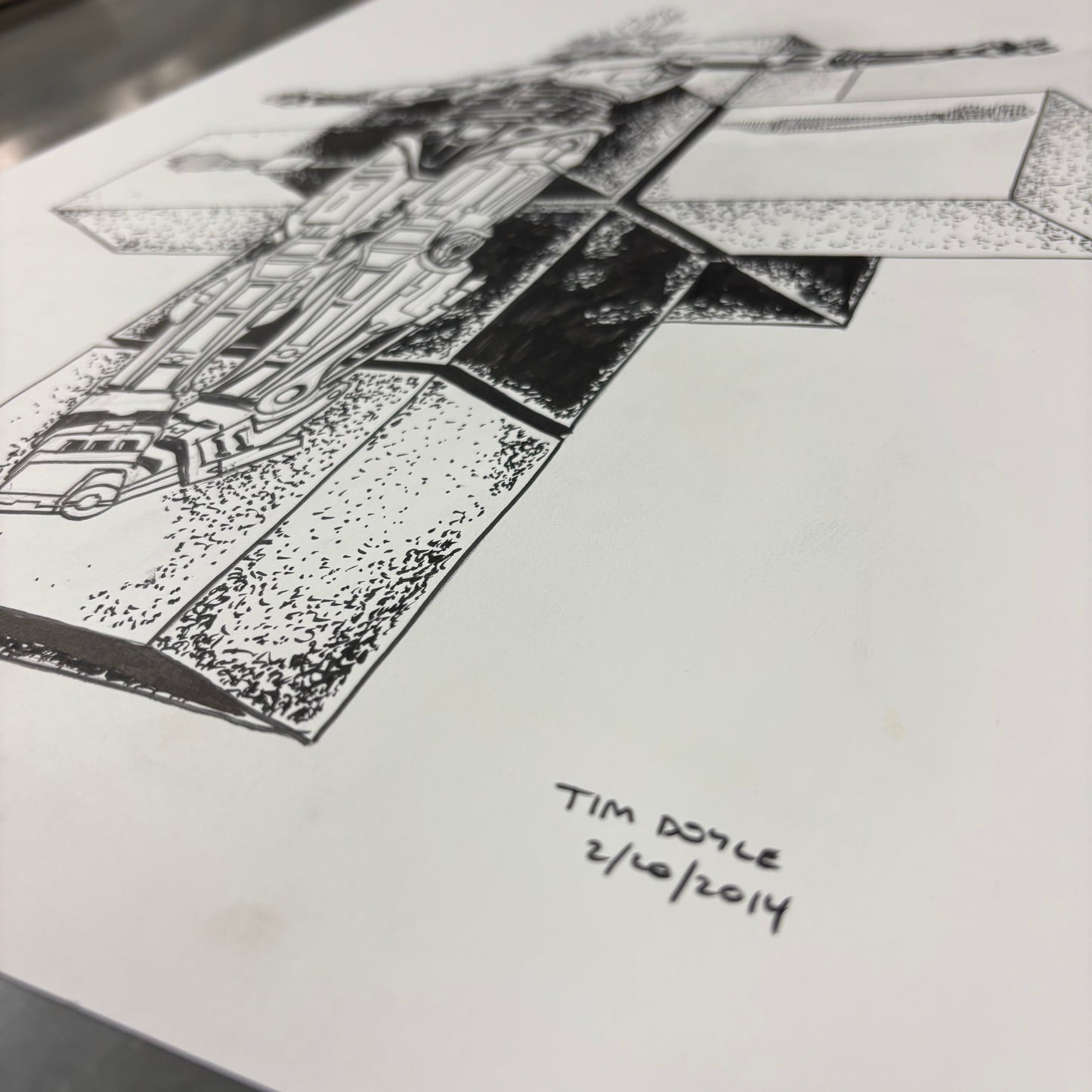 "Robocopus Hypercubus" original art