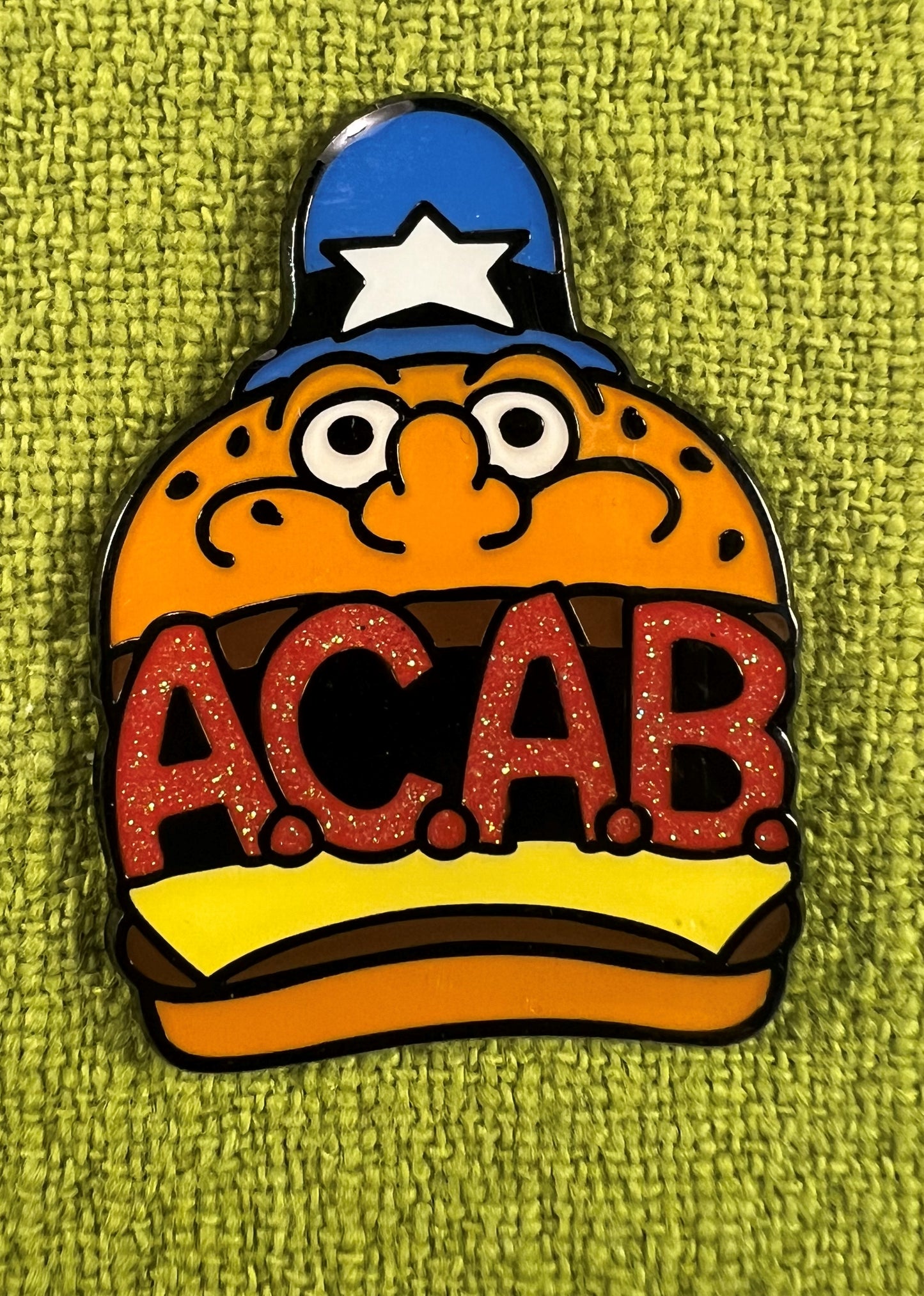 All Cops Are Burgers Enamel Pin