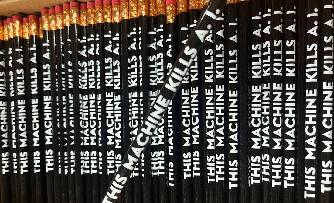 "This Machine Kills A.I." Pencil Giveaway!