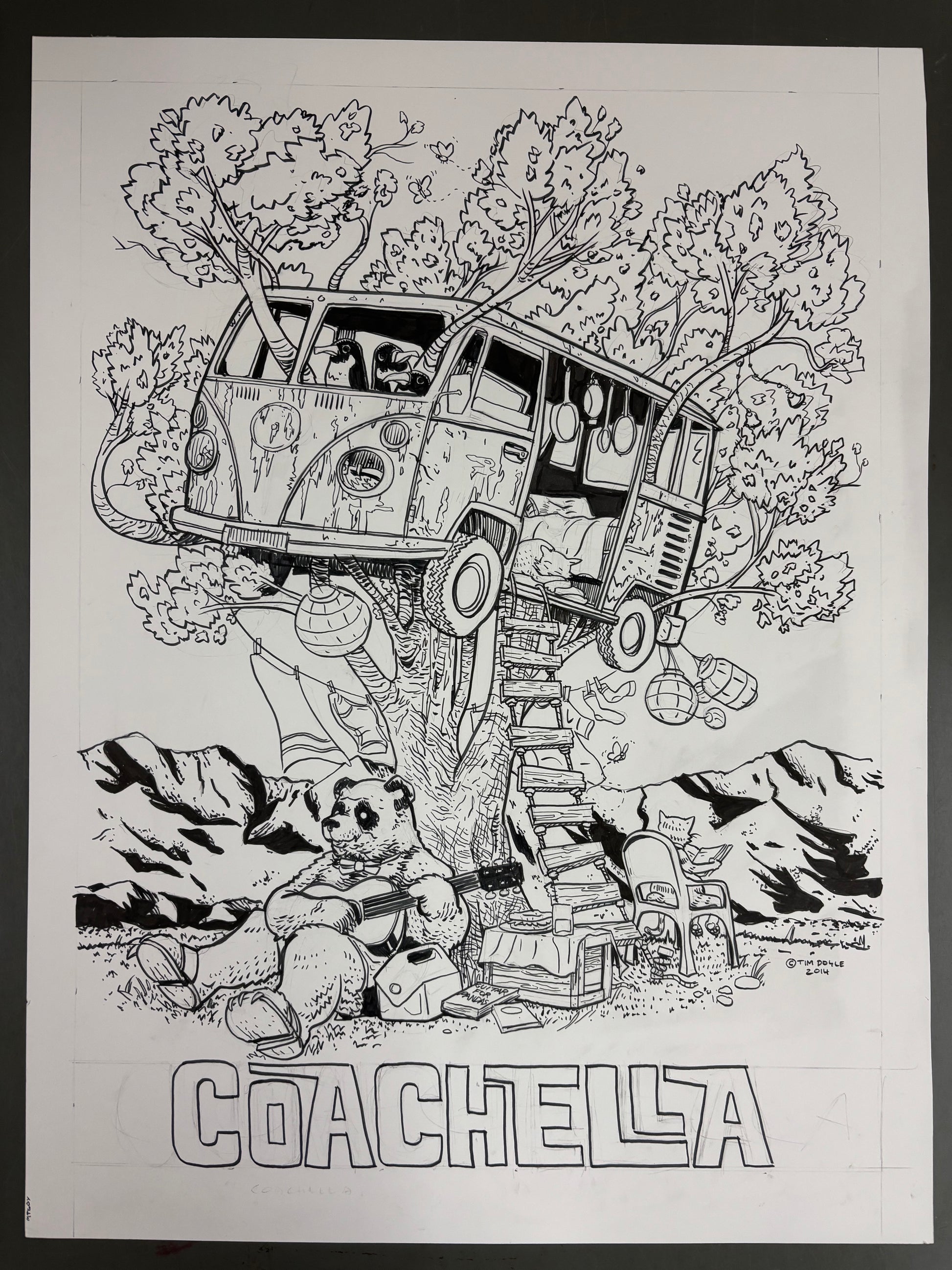 Coachella 2014 official poster original art – Nakatomi, Inc