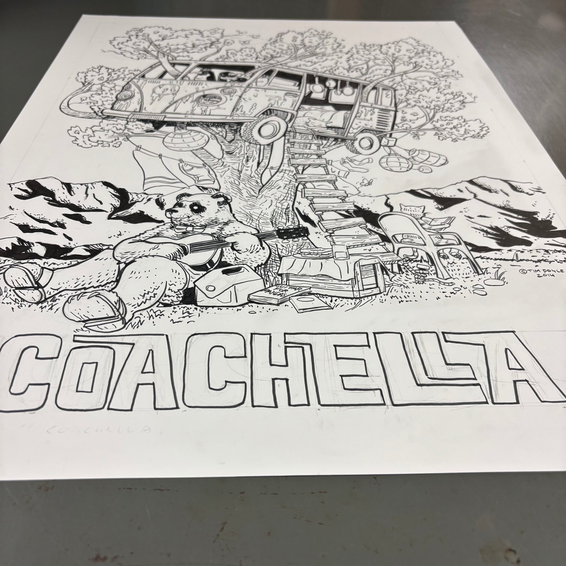 Coachella 2014 official poster original art – Nakatomi, Inc