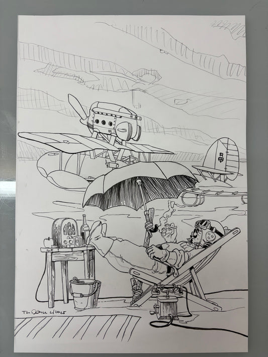 "Better a Pig Than a Fascist" original art