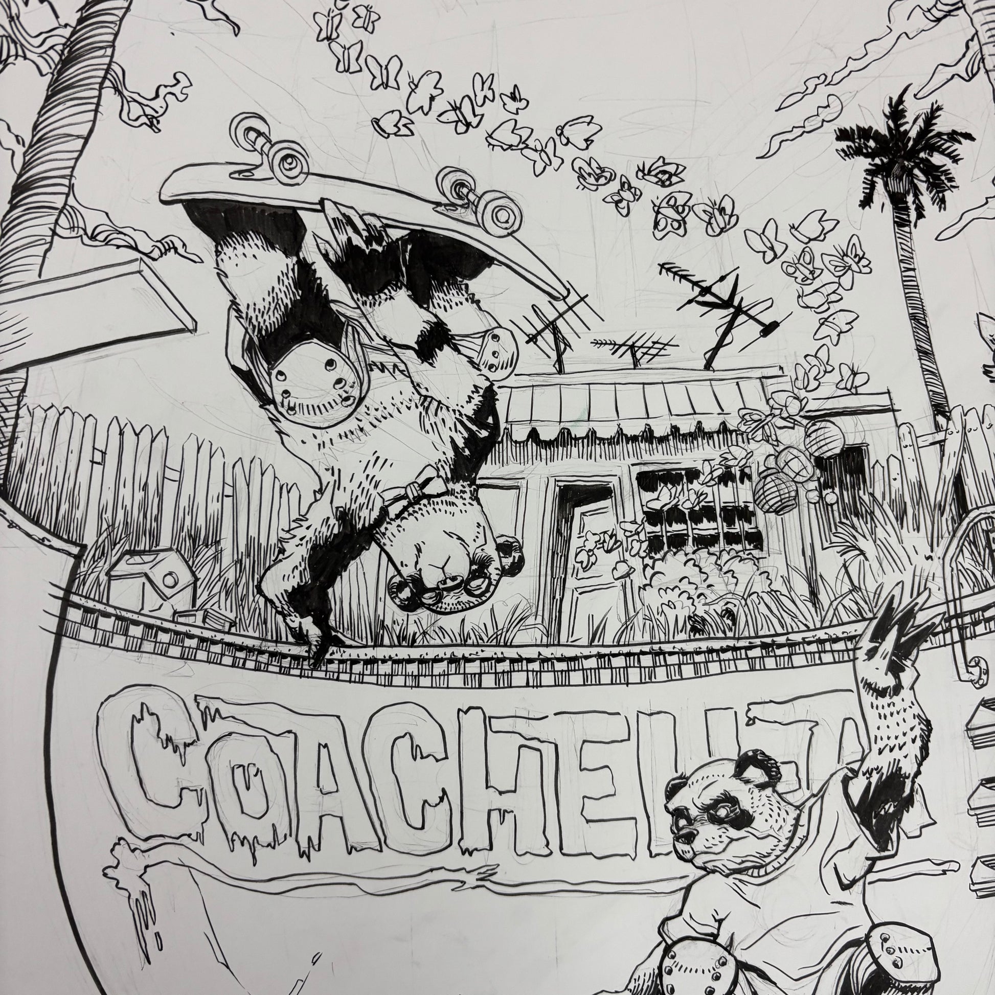 Coachella 2017 official poster original art – Nakatomi, Inc