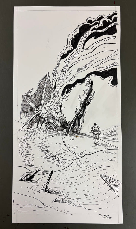 The Force Awakens print original art
