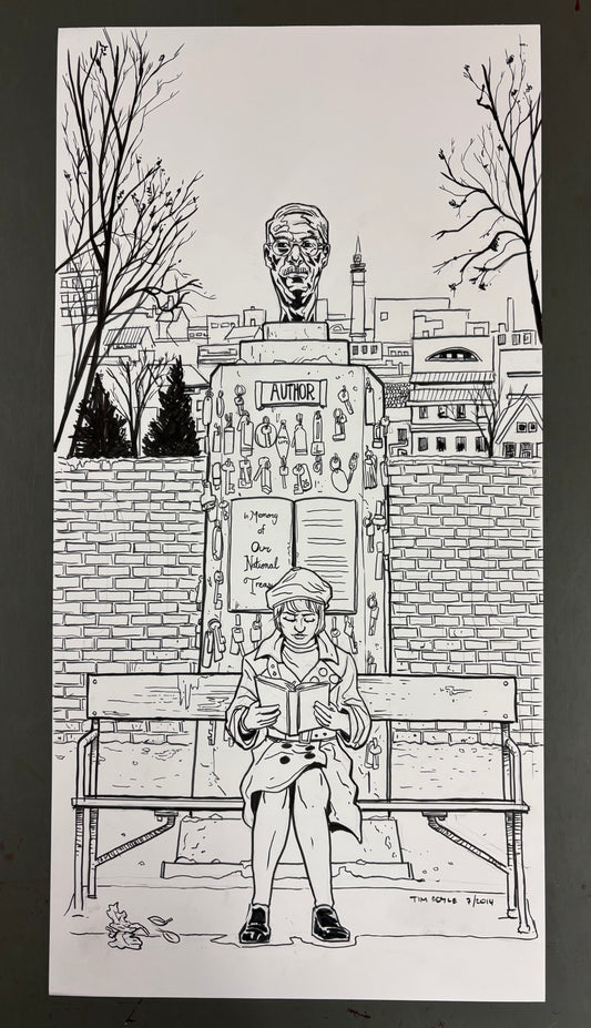 "The Author" original art