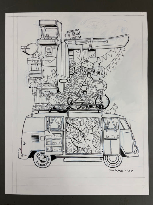 "Get in the Van" original art