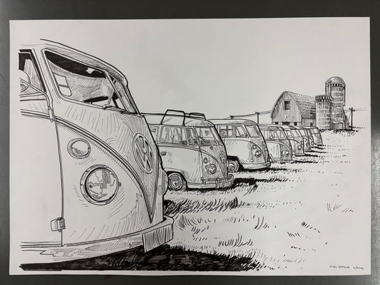 "Victory Wagon" original art