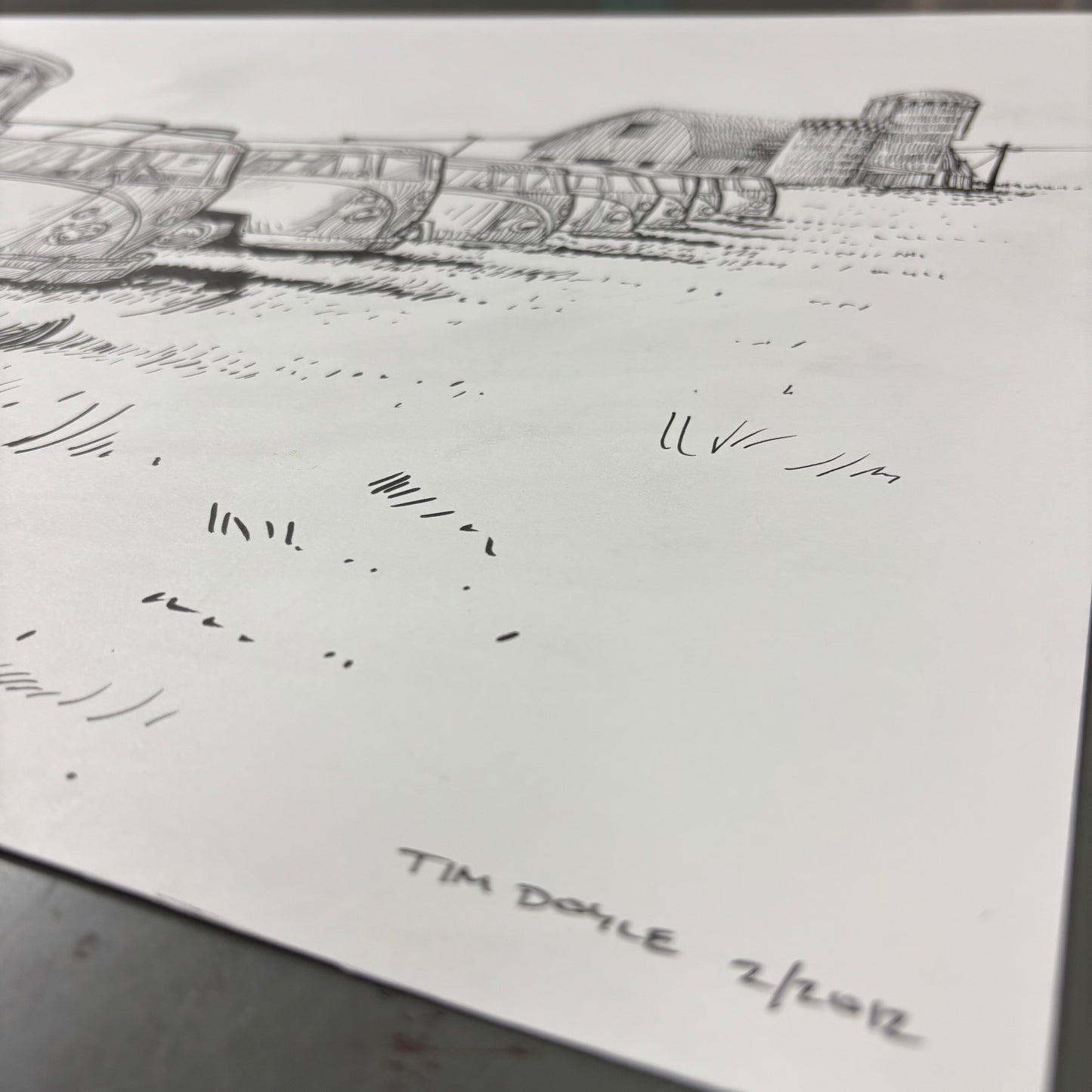 "Victory Wagon" original art