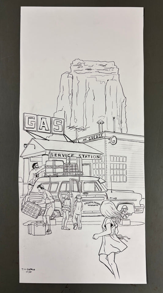 "You Can't Wake Up if You Don't Fall Asleep" original art