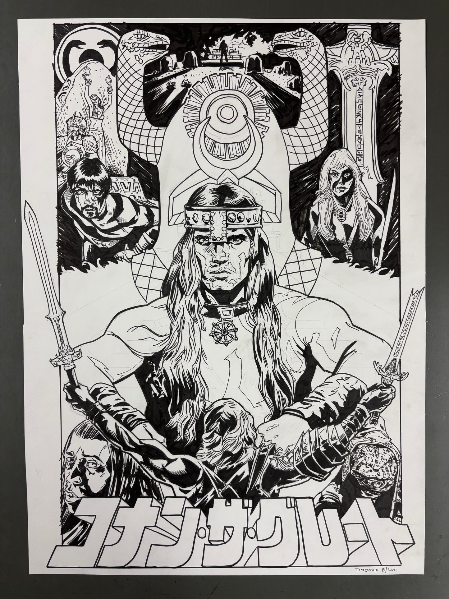 Conan the Barbarian poster original art