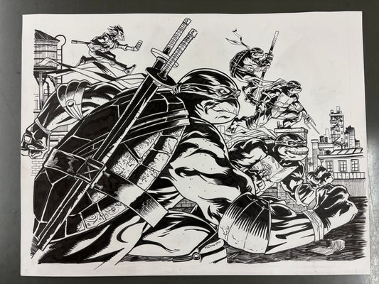 TMNT poster / cover original art