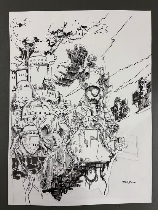 "Robot in Repose" original art
