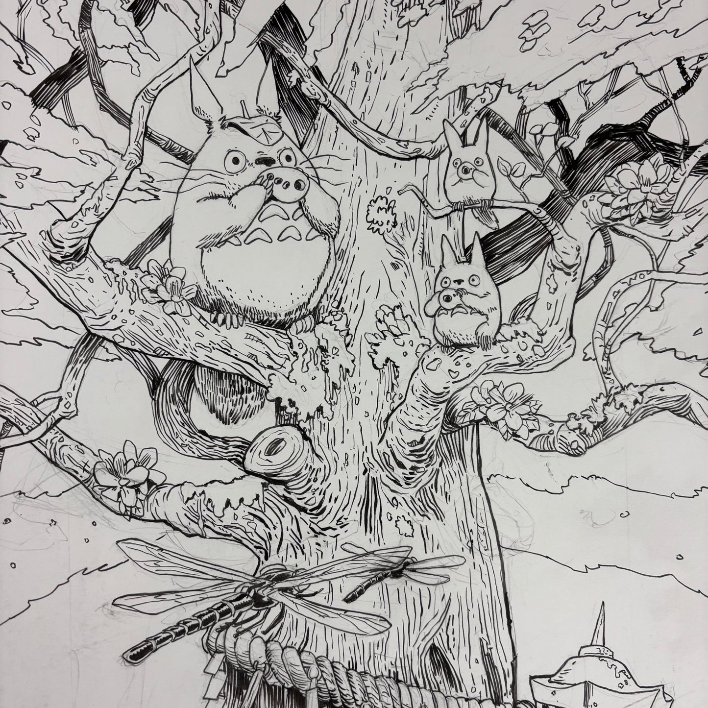 "Forest of Spirits" original art