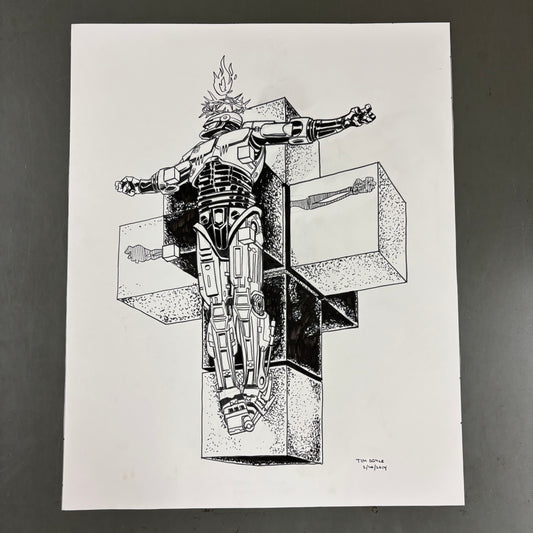 "Robocopus Hypercubus" original art