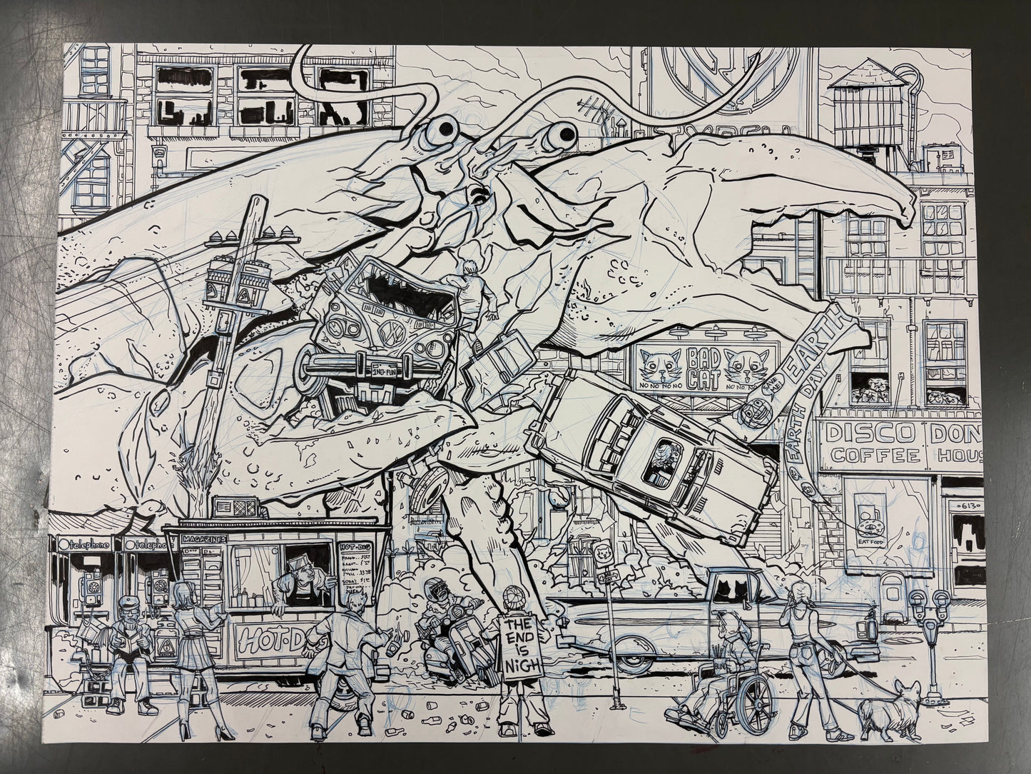 "The King of Crabs Claims His Throne" original art