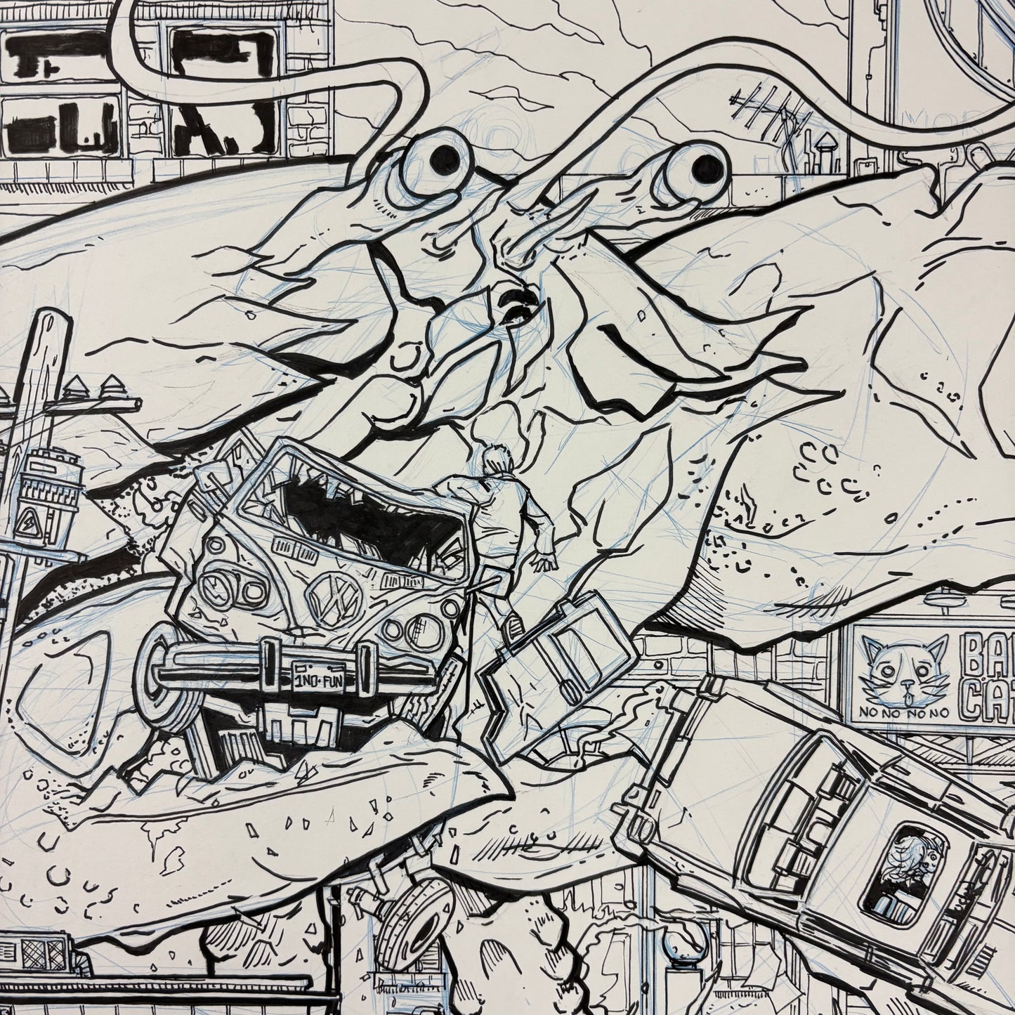 "The King of Crabs Claims His Throne" original art