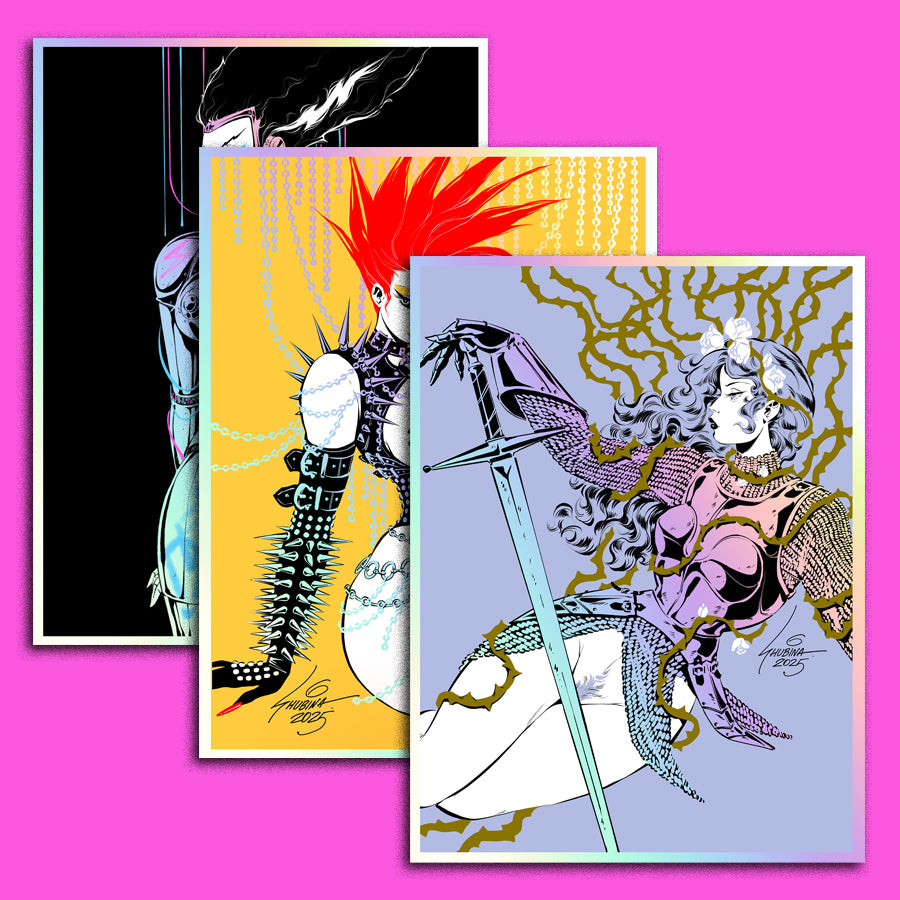 Sveta Shubina three print set (rainbow foil)